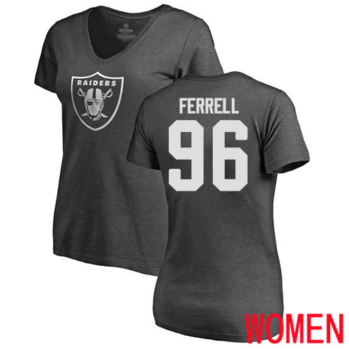 Oakland Raiders Ash Women Clelin Ferrell One Color NFL Football 96 T Shirt